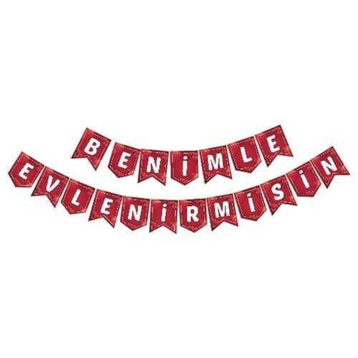 Benimle Evlenirmisin Dekoratif Banner 2.50 metre