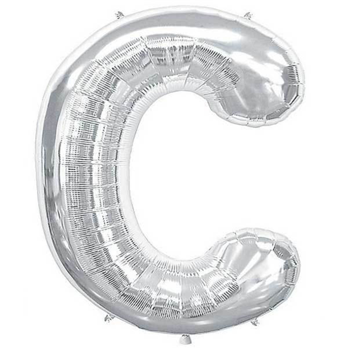 C Folyo Balon 40 100 cm-Gümüş