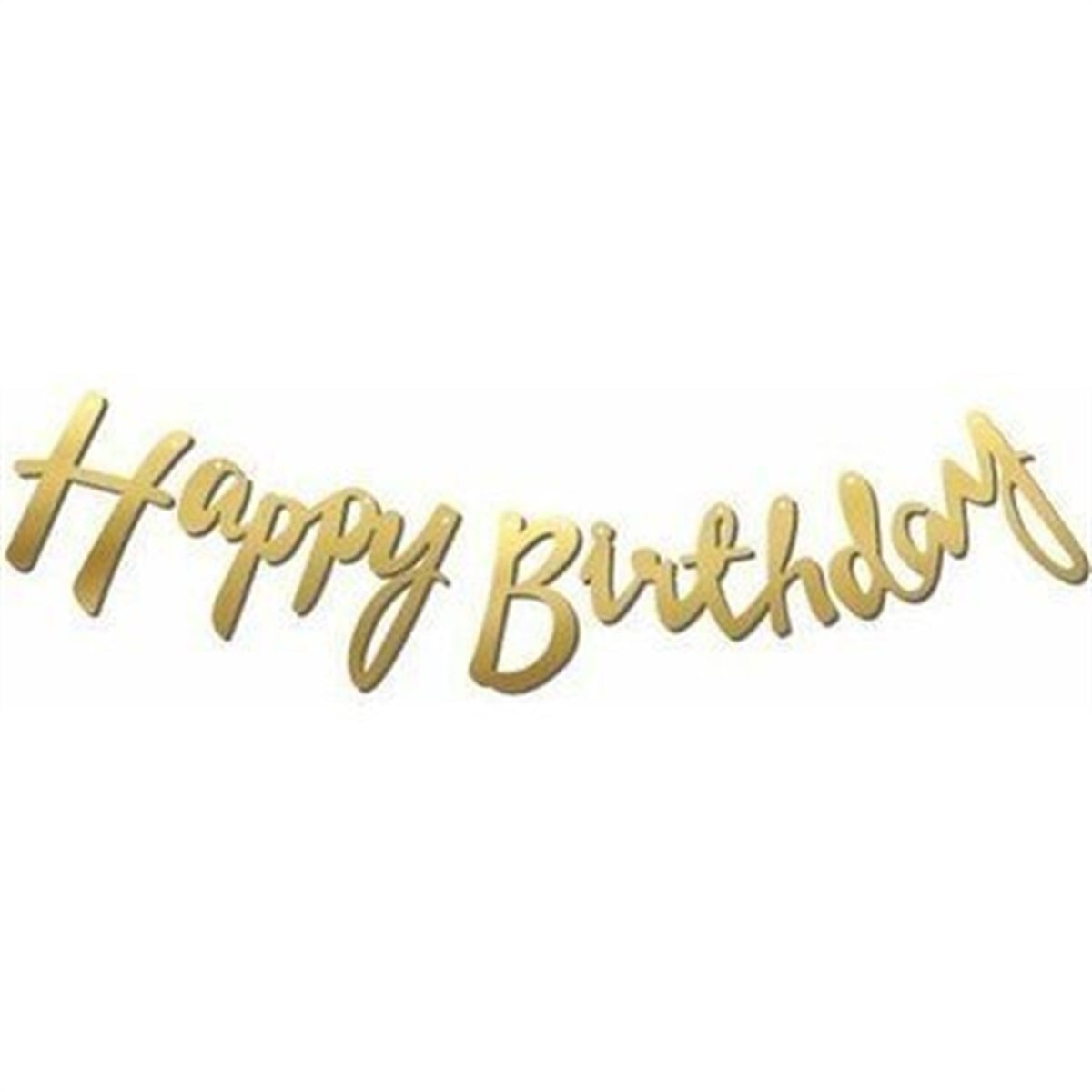 Gold Happy Birthday Banner
