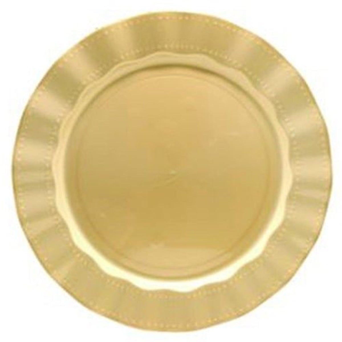 Gold Lüks Mika Yuvarlak Tabak 26 cm 6 Adet