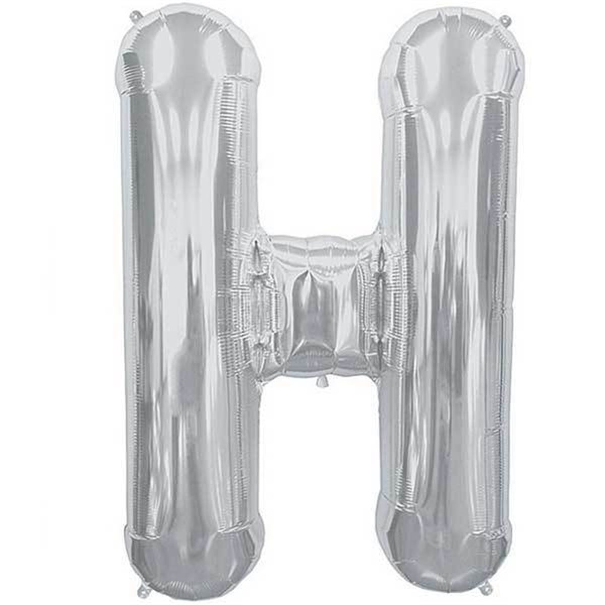 H Harf Folyo Gümüş Balon Küçük 35 Cm
