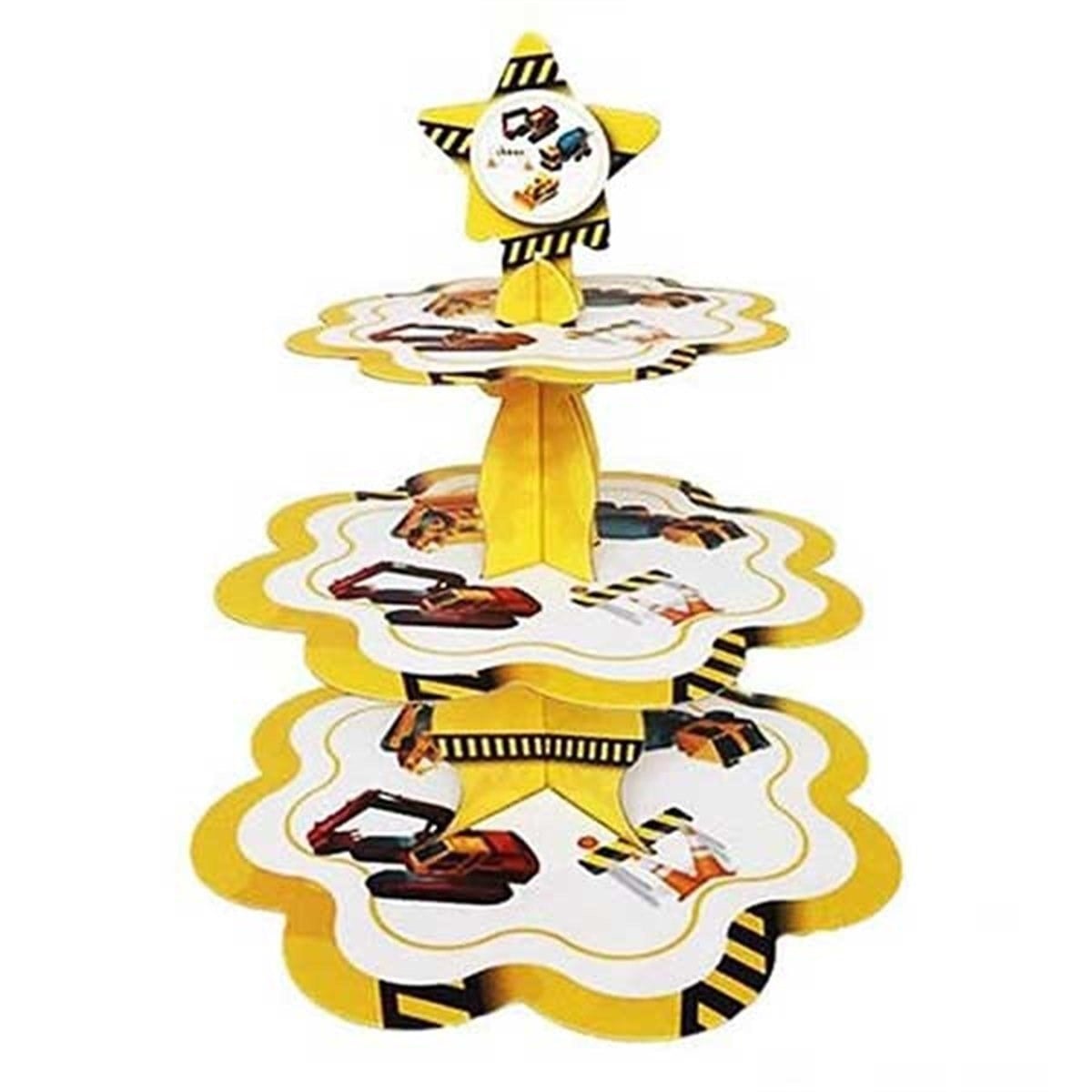 İnşaat Temalı 3 Katlı Cupcake Standı