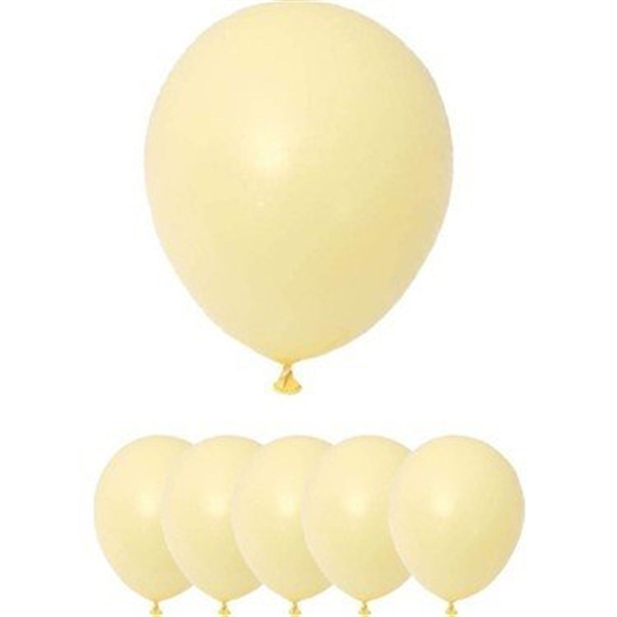 Makaron Sarı Renk Balon 6 Adet