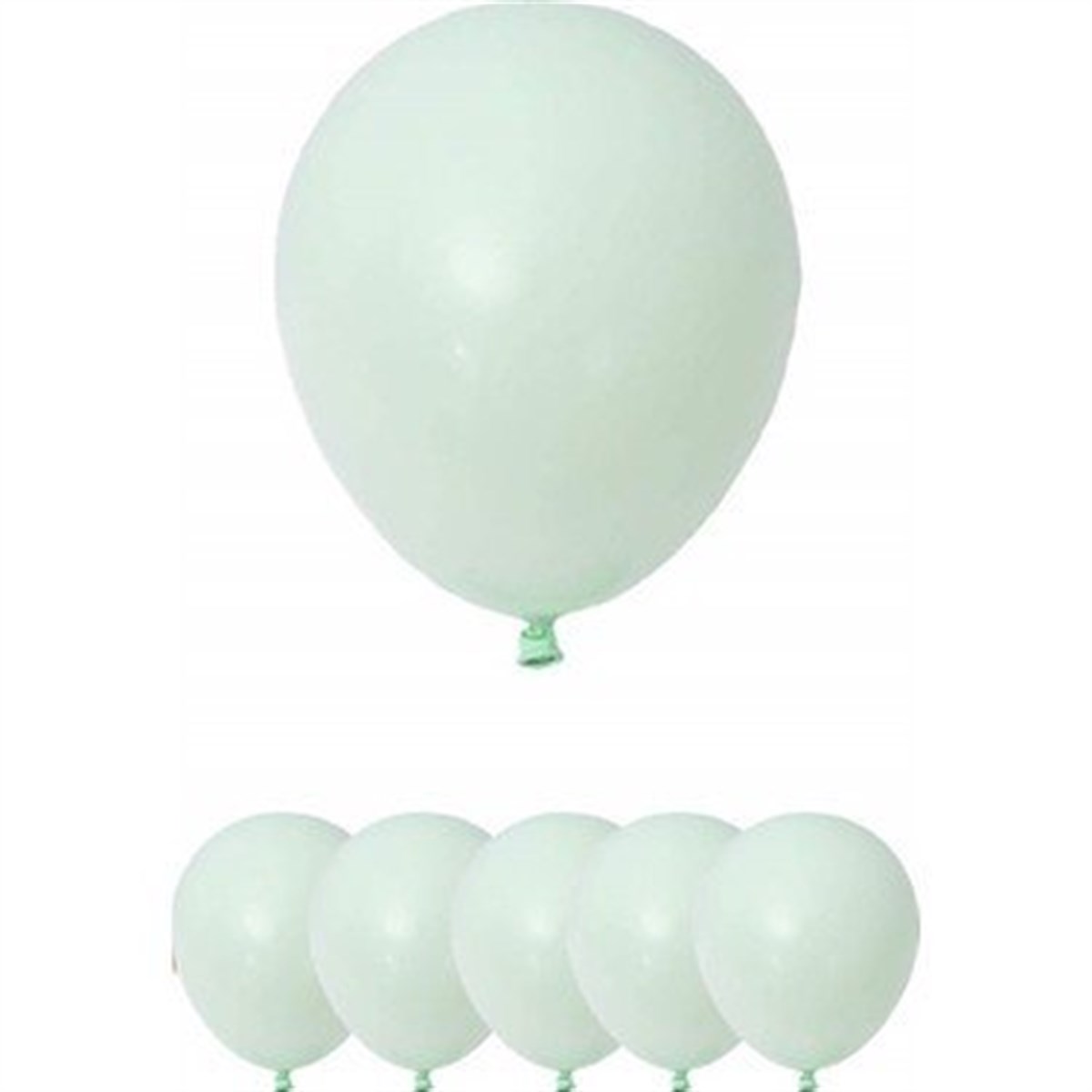 Makaron Su Yeşili Renk Balon 6 Adet