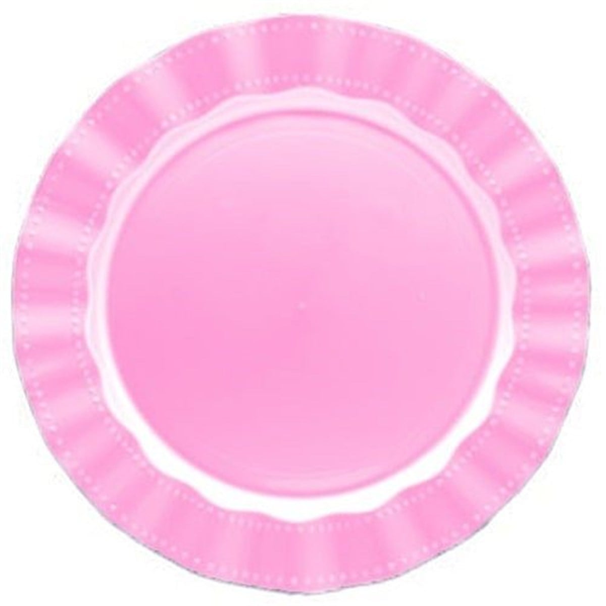Pembe Lüks Mika Yuvarlak Tabak 26 cm 6 Adet
