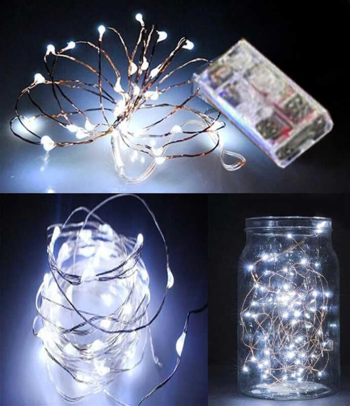 Pilli Peri Led 3 Metre Beyaz Renkli-3 Fonksiyonlu