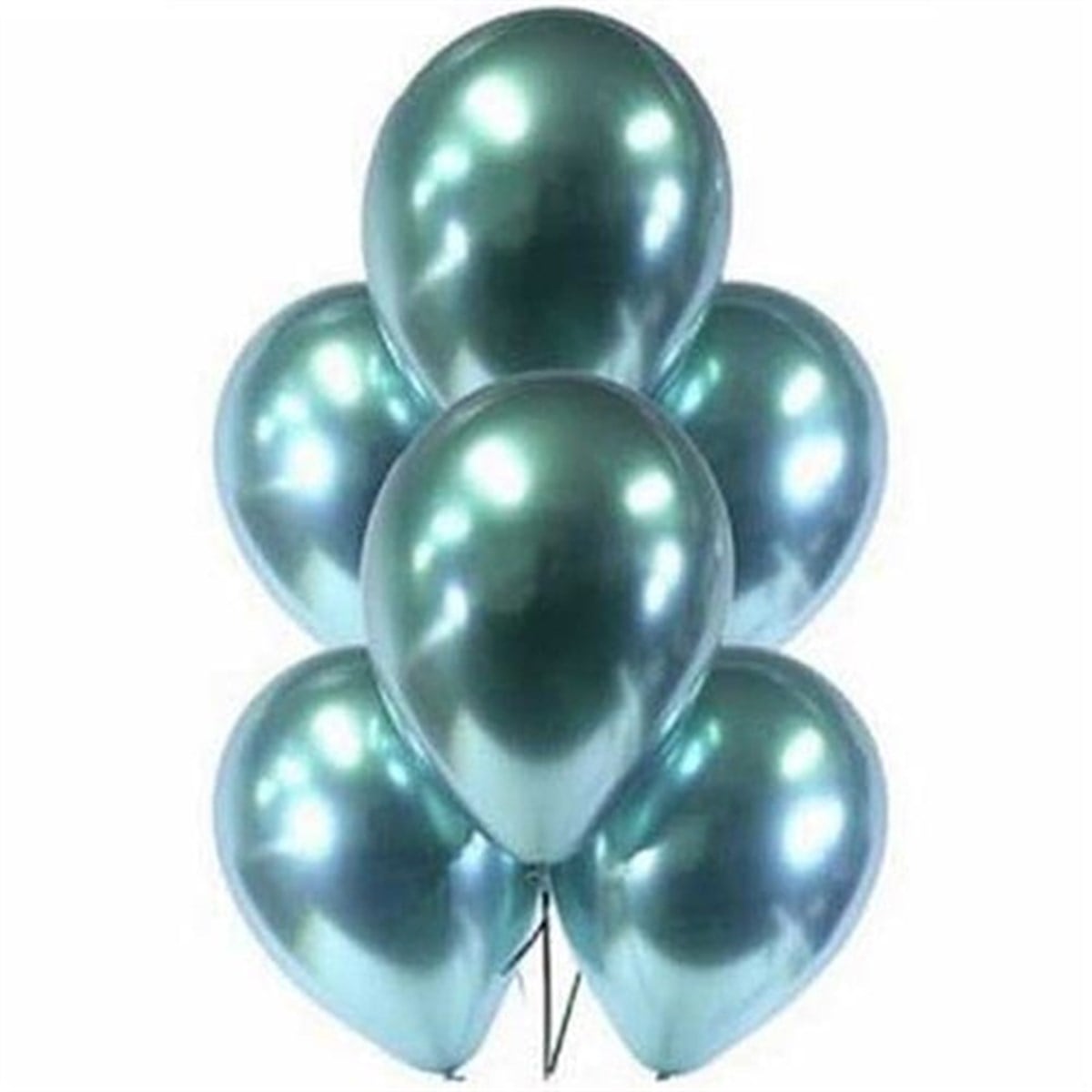 Su Yeşili Renk Krom Balon 10 Adet