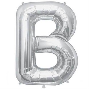 B Folyo Balon 40 100 cm-Gümüş