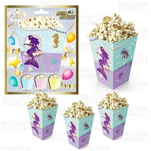 Deniz Kızı Popcorn Mısır Kutusu 8 Adet
