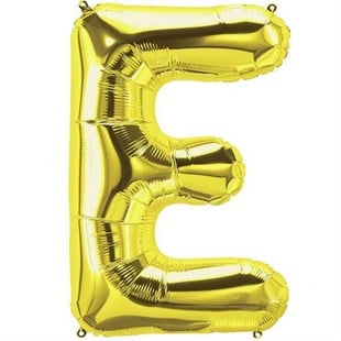 E Harf Folyo Gold Balon Küçük 35 Cm
