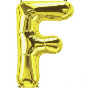 F Harf Folyo Gold Balon Küçük 35 Cm