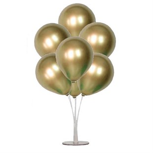 Gold Krom Ayaklı Balon Standı - 1 Adet
