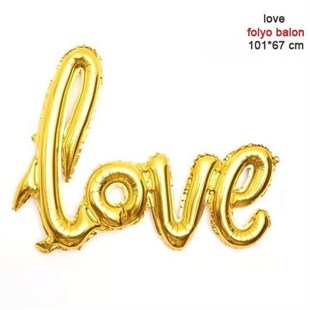 Love Folyo Balon Seti Gold