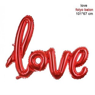 Love Folyo Balon Seti Kırmızı
