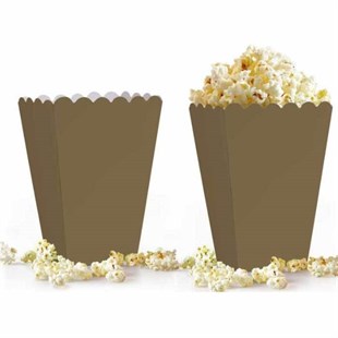 Mat Gold Renk Popcorn Mısır Kutusu 8 Adet
