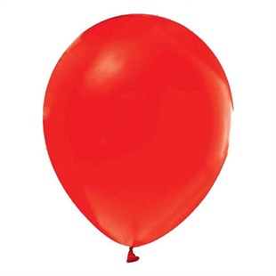 Metalik Parlak 12 inch Kırmızı Renk Balon 12 Adet