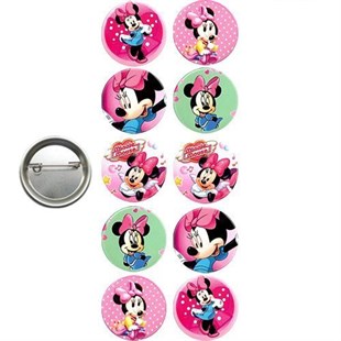 Minnie Mouse Hediyelik Rozet 10 Adet