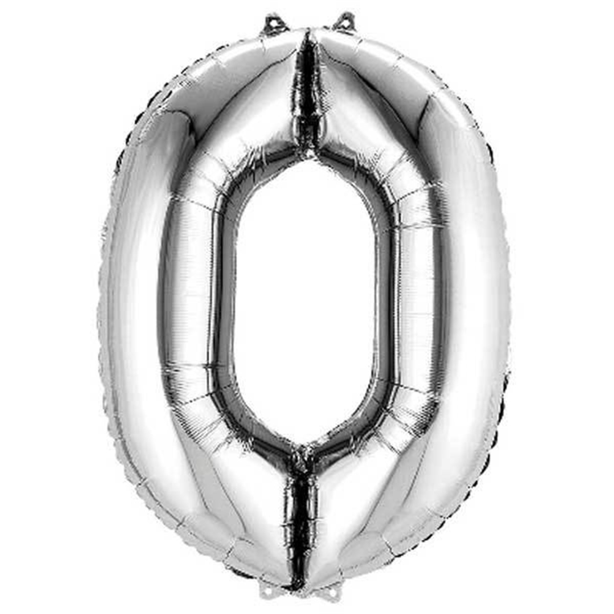 0 Rakam Folyo Gümüş Balon Büyük 100 cm