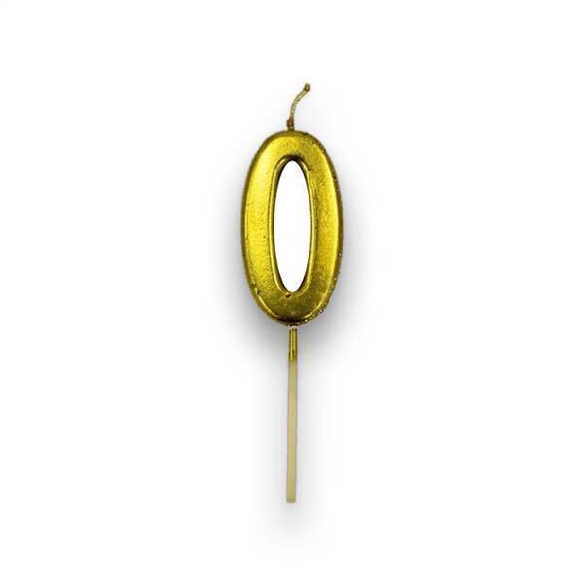 0 Rakamlı Gold Renk Yaş Mumu 10 cm