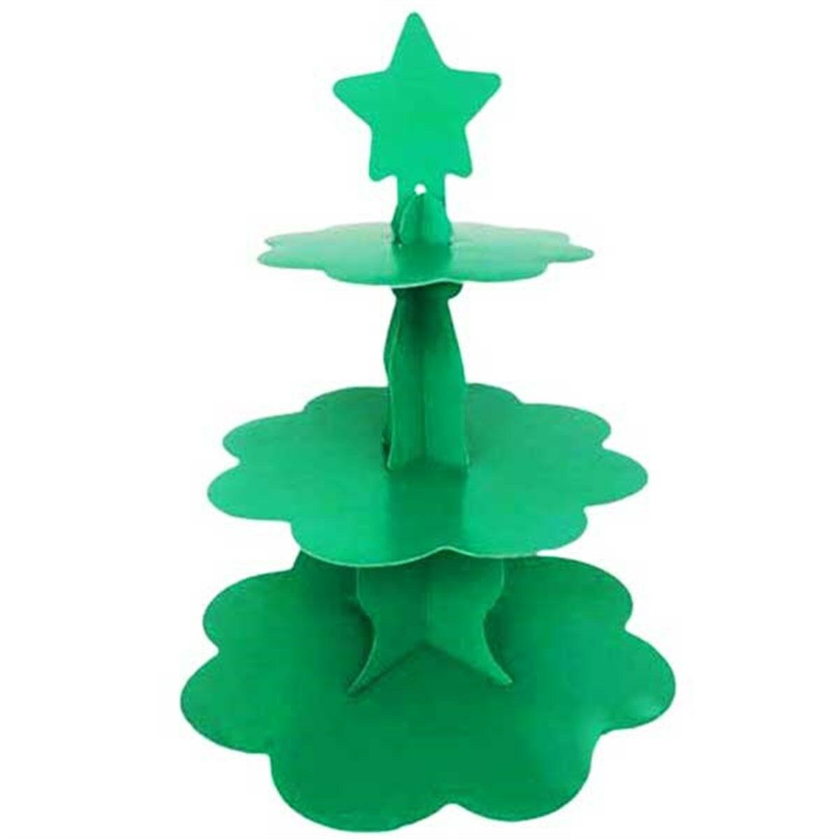 3 Katlı Kek Standı Yeşil
