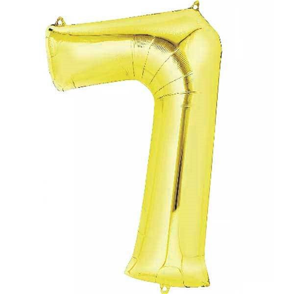 7 Rakam Folyo Gold Balon Küçük 35 cm
