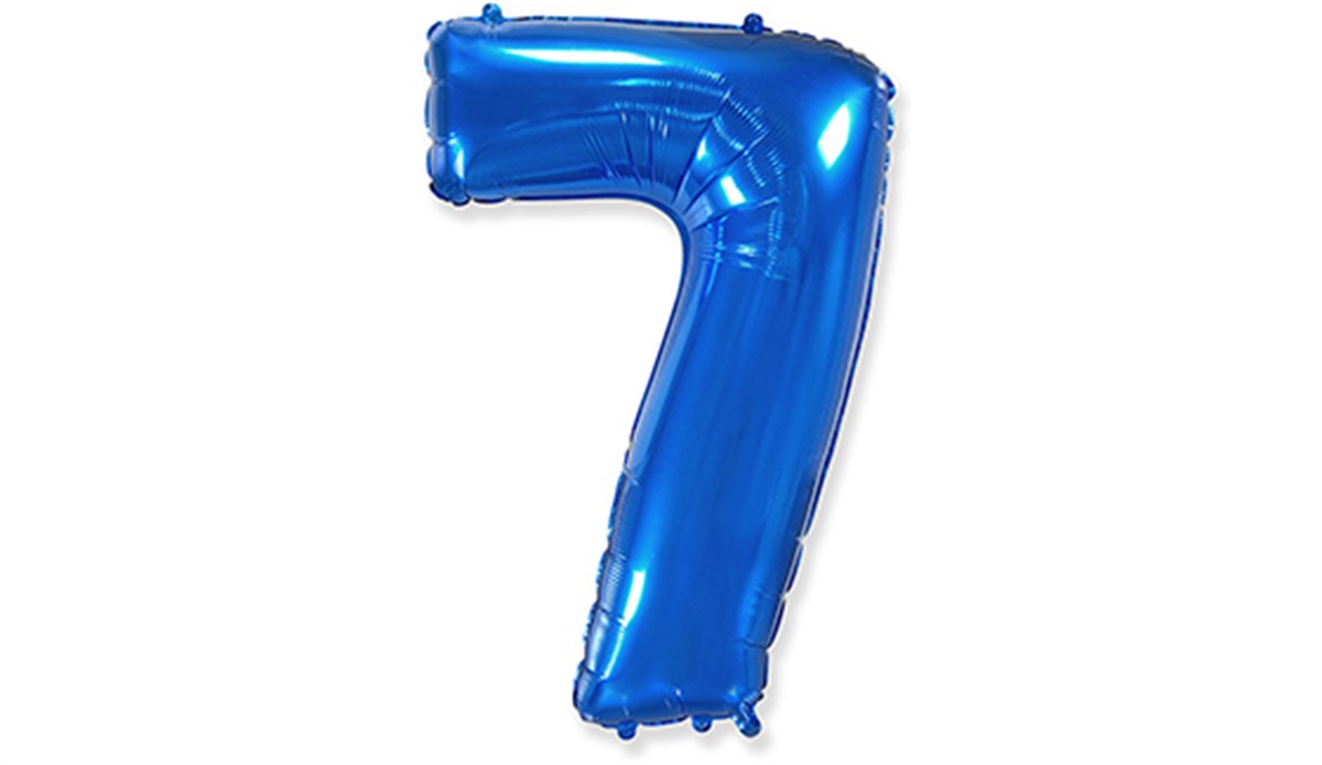 7 Rakamlı Folyo Pembe Renk Balon 76 cm