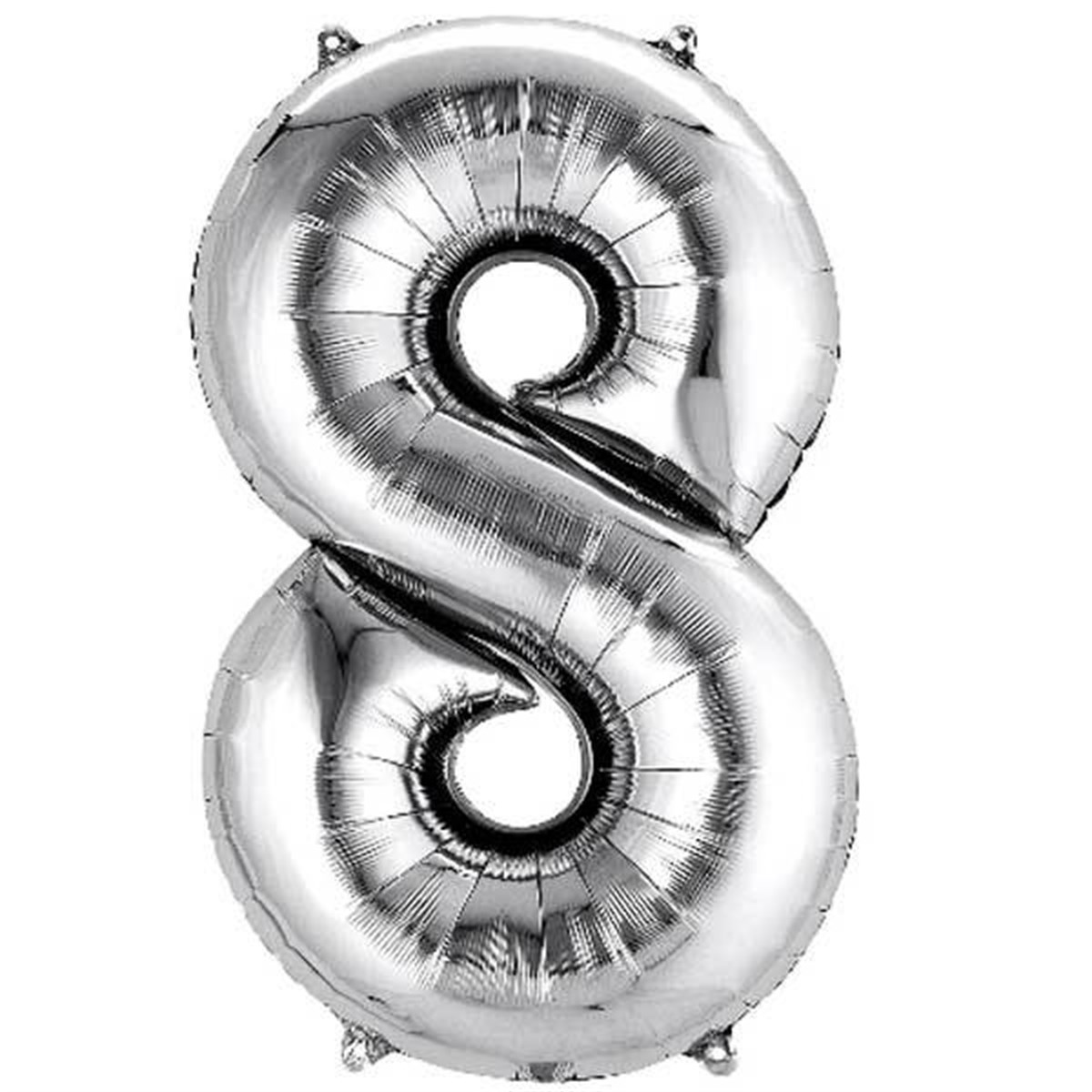 8 Rakam Folyo Gümüş Balon Küçük 35 cm