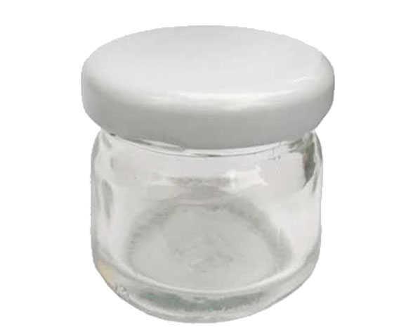 BAL KAVANOZU 40CC BEYAZ KAPAKLI PK:120