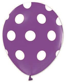 BALON BEYAZ PUANTİYELİ LİLA PK:14 KL:48