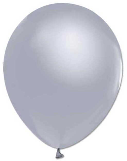 BALON METALİK DÜZ 12 İNC GÜMÜŞ PK:100 KL:50
