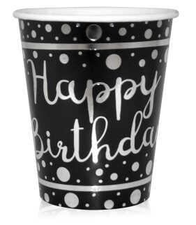 BARDAK HAPPY BIRTHDAY VARAKLI  SİYAH PK:6-KL:54