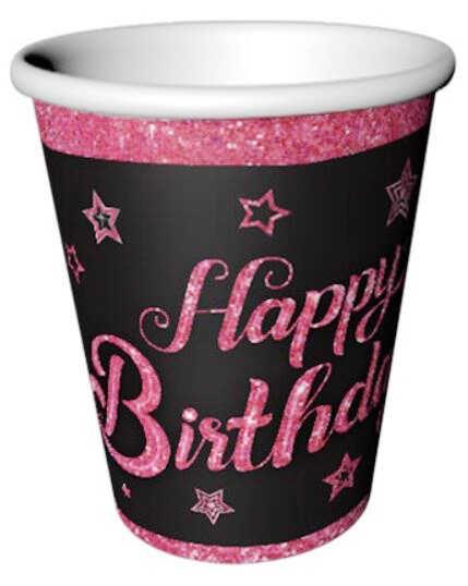 BARDAK PINK STARS HAPPY BIRTHDAY 220/240cc PK:8