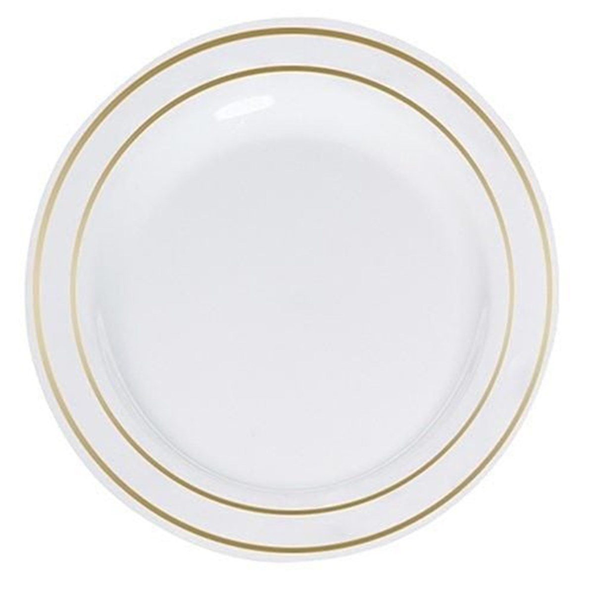 Beyaz Gold Lüks Mika Yuvarlak Tabak 26 cm 6 Adet