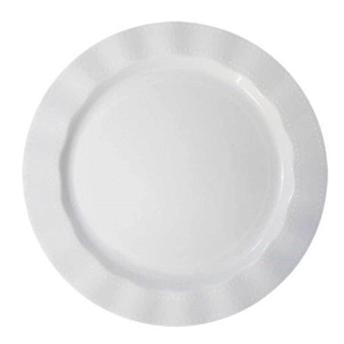 Beyaz Lüks Mika Yuvarlak Tabak 26 cm 6 Adet