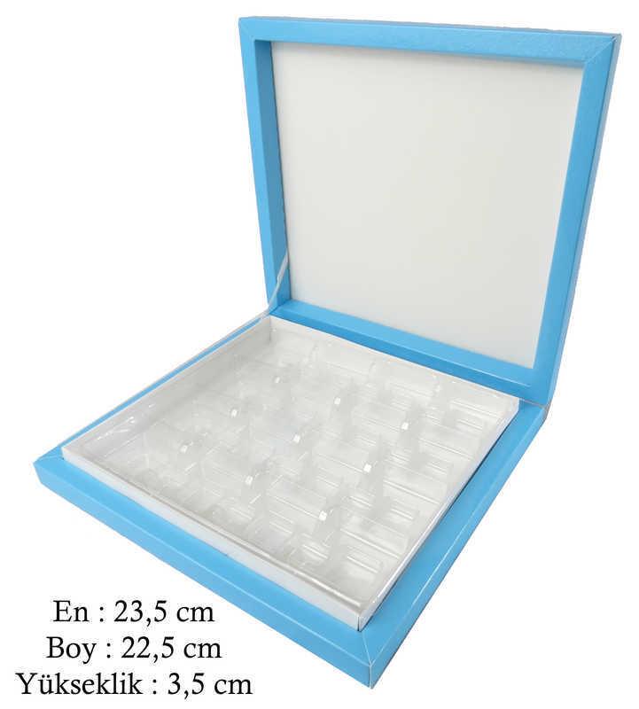 ÇİKOLATA KUTUSU 500 GRAMLIK MAVİ PK:1 KL:10