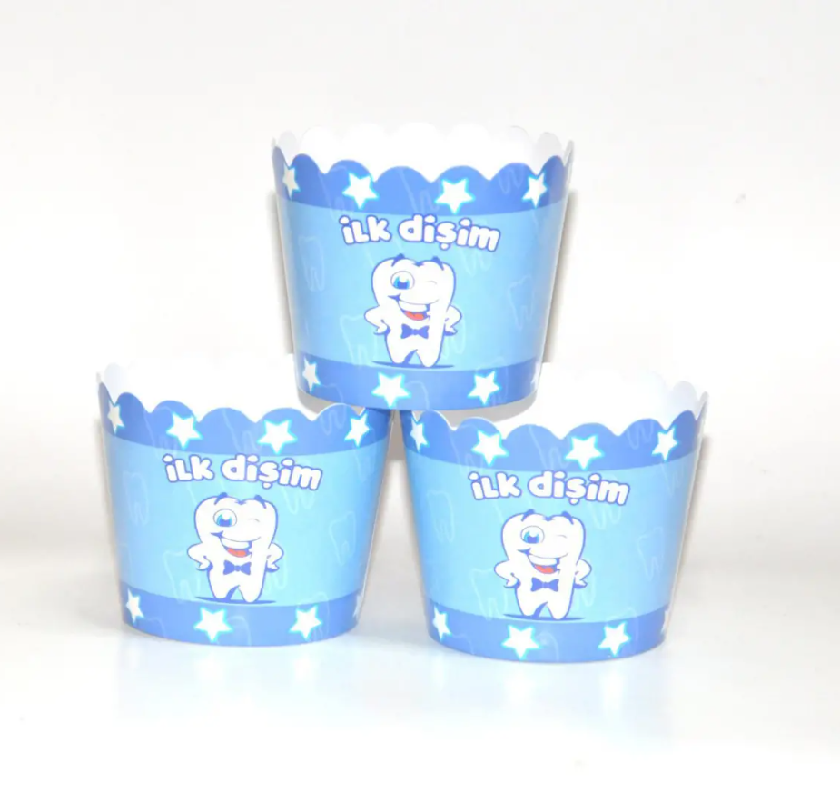 Diş Mavi Cupcake 25 li