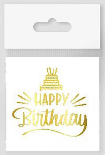 DÖVME HAPPY BIRTHDAY PASTALI VARAKLI ALTIN PK:10