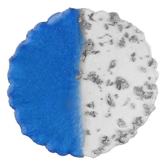 EPOKSİ YUVARLAK 7 CM MAVİ SEDEFE GÜMÜŞ PK:25 KL:1000
