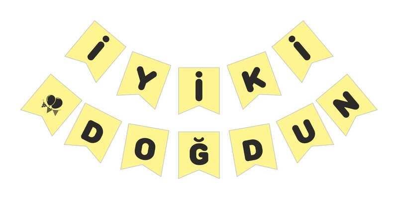 FLAMA İYİKİ DOĞDUN MAKARON VANİLYA SARI PK:1