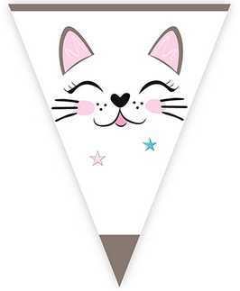 FLAMA ÜÇGEN BAYRAK MISS CAT PK:1 SET-KL:12