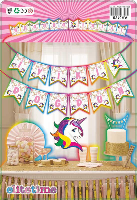 FLAMA UNICORN İYİKİ DOĞDUN BAYRAK PK:1