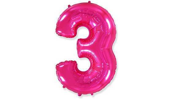 FOLYO BALON İSPANYA MALI 3  PEMBE  32 İNC PK:1