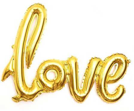 FOLYO BALON LOVE 60x45 CM ALTIN  PK:1 KL:500