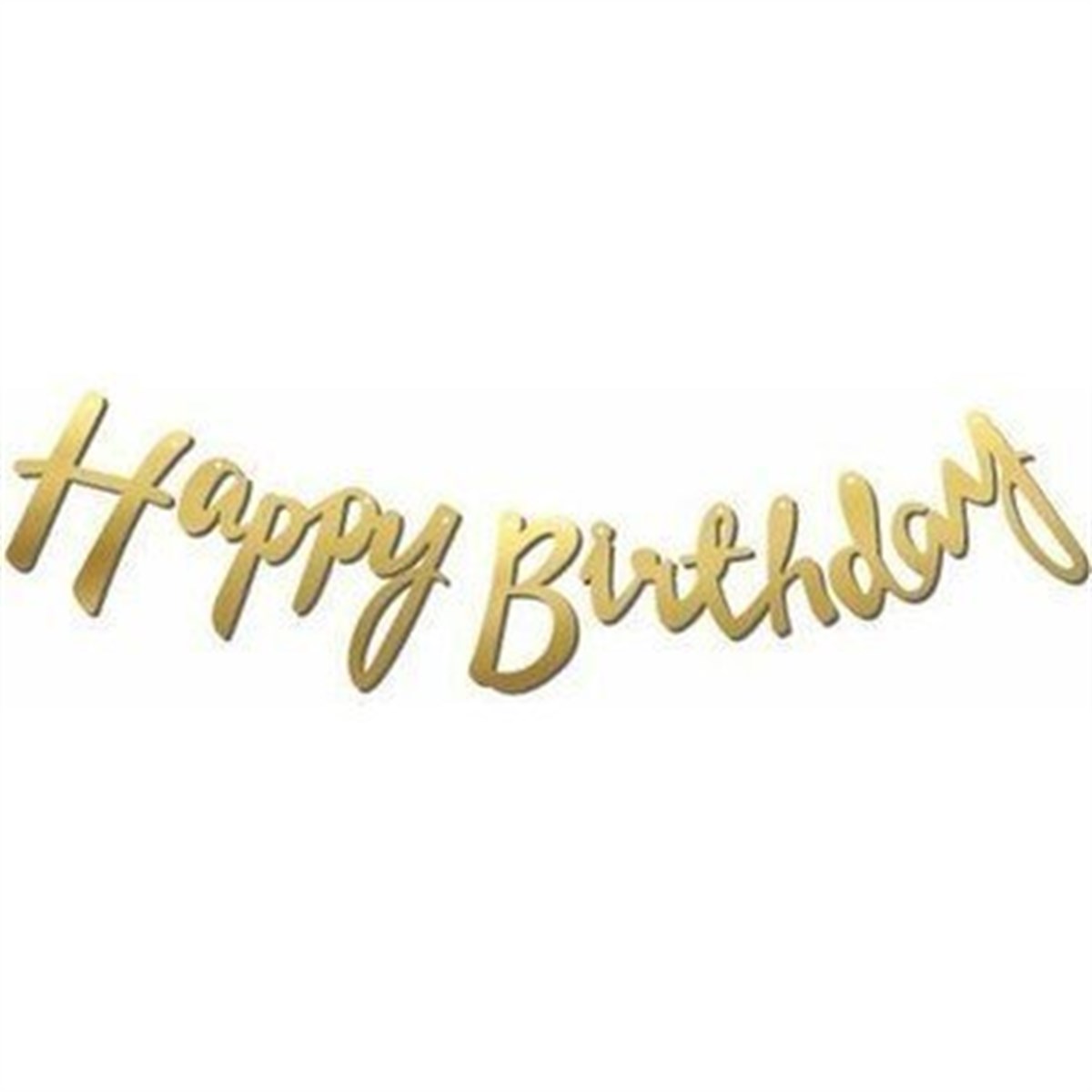 Gold Happy Birthday Banner