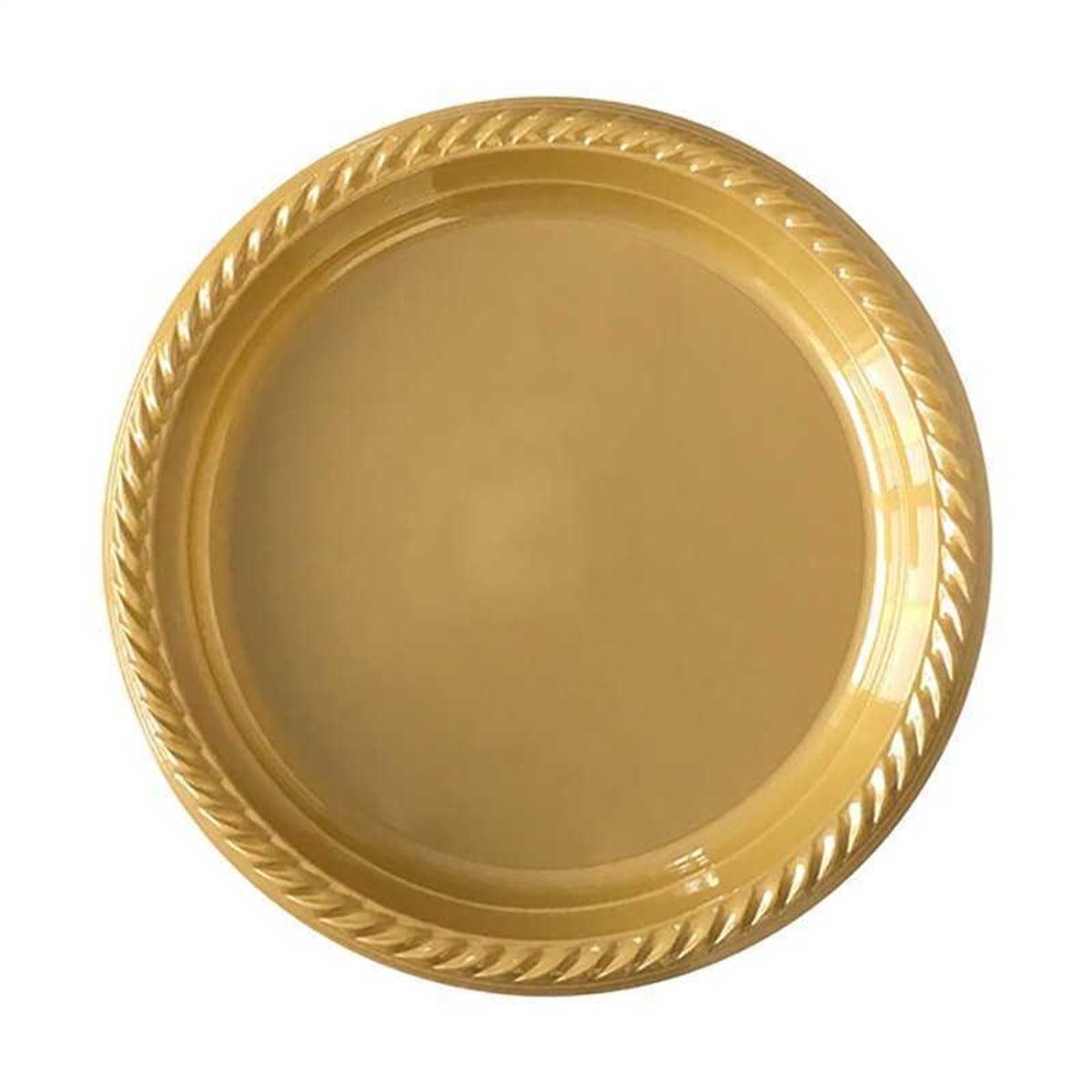 Gold Plastik Lüks Tabak 22 cm - 25 Adet