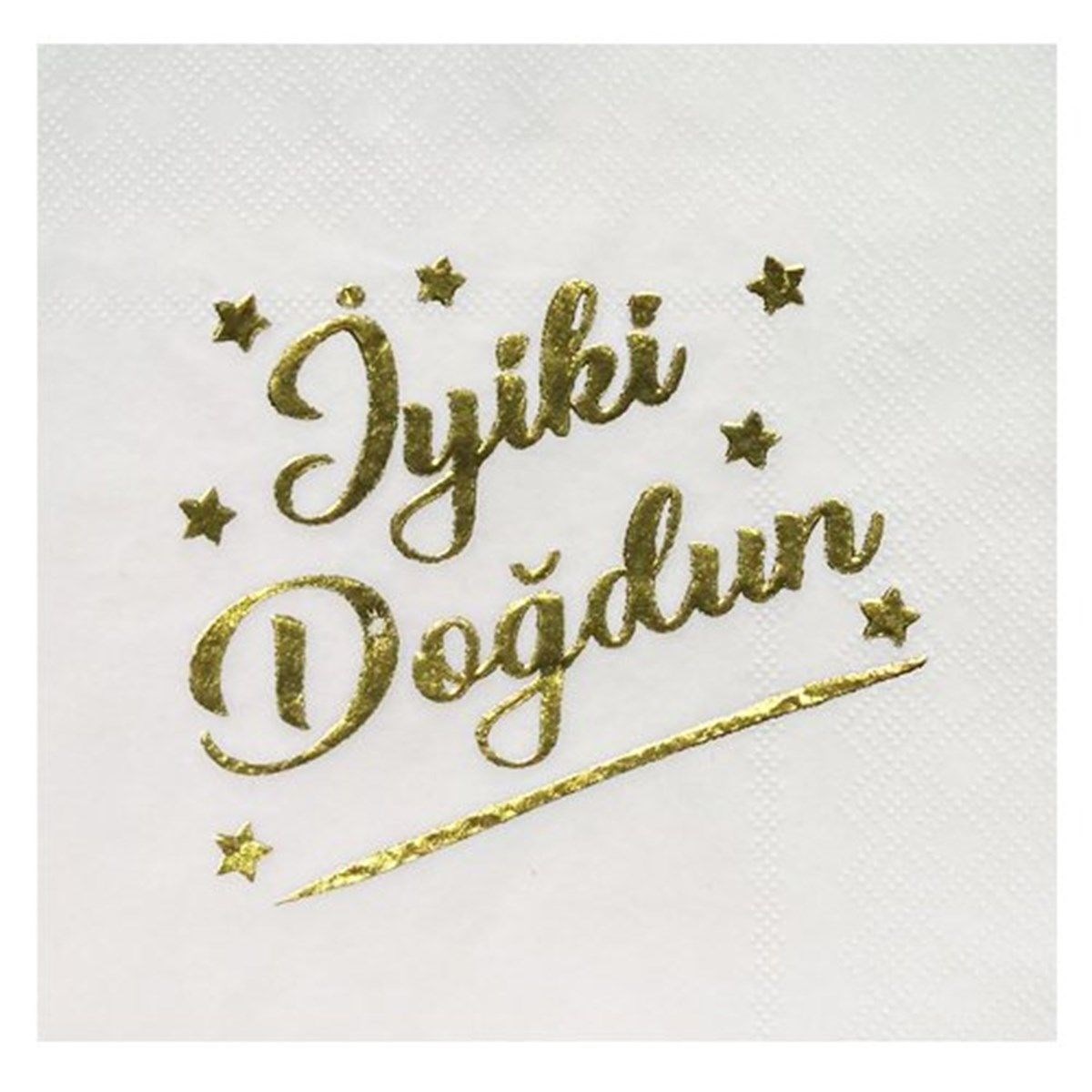 Gold Varaklı Lüks İyi ki Doğdun Peçete