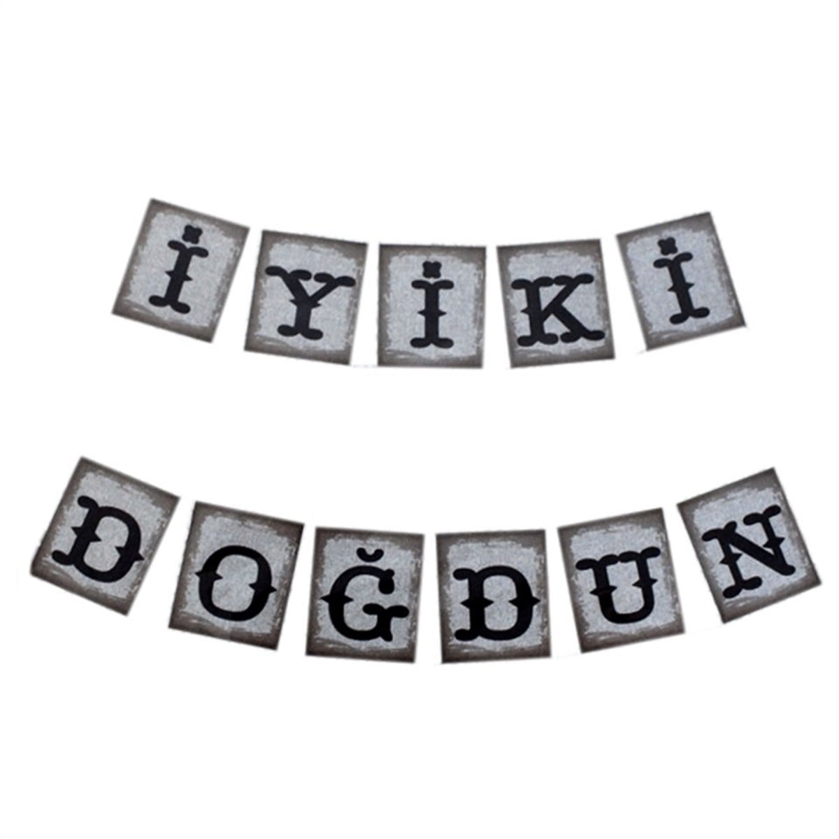 Keten Desenli İyi ki Doğdun Banner