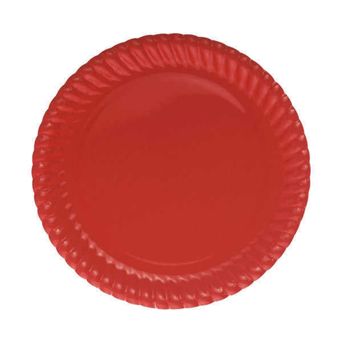 Kırmızı Lüks Karton Tabak 8 Adet