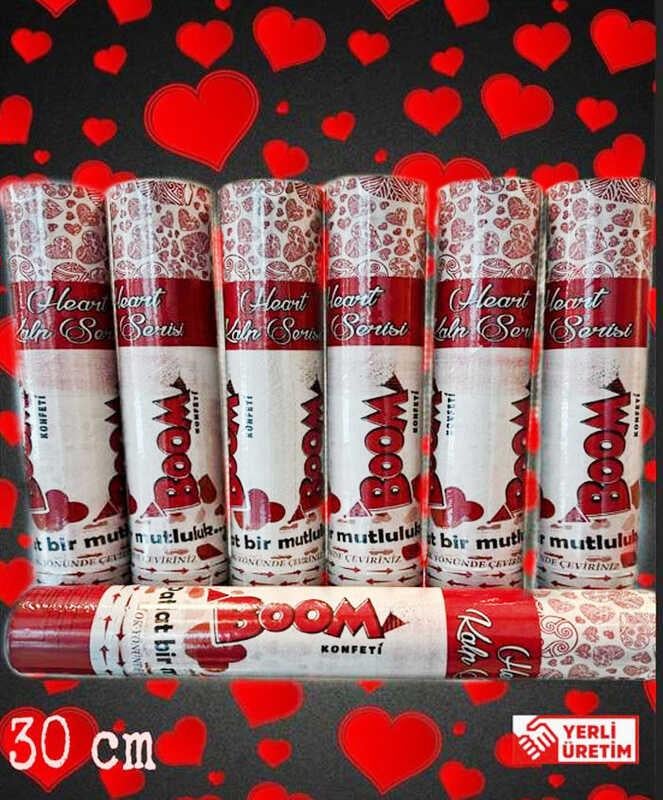 KONFETİ BOOM KALP 30 CM PK:1 KL:100