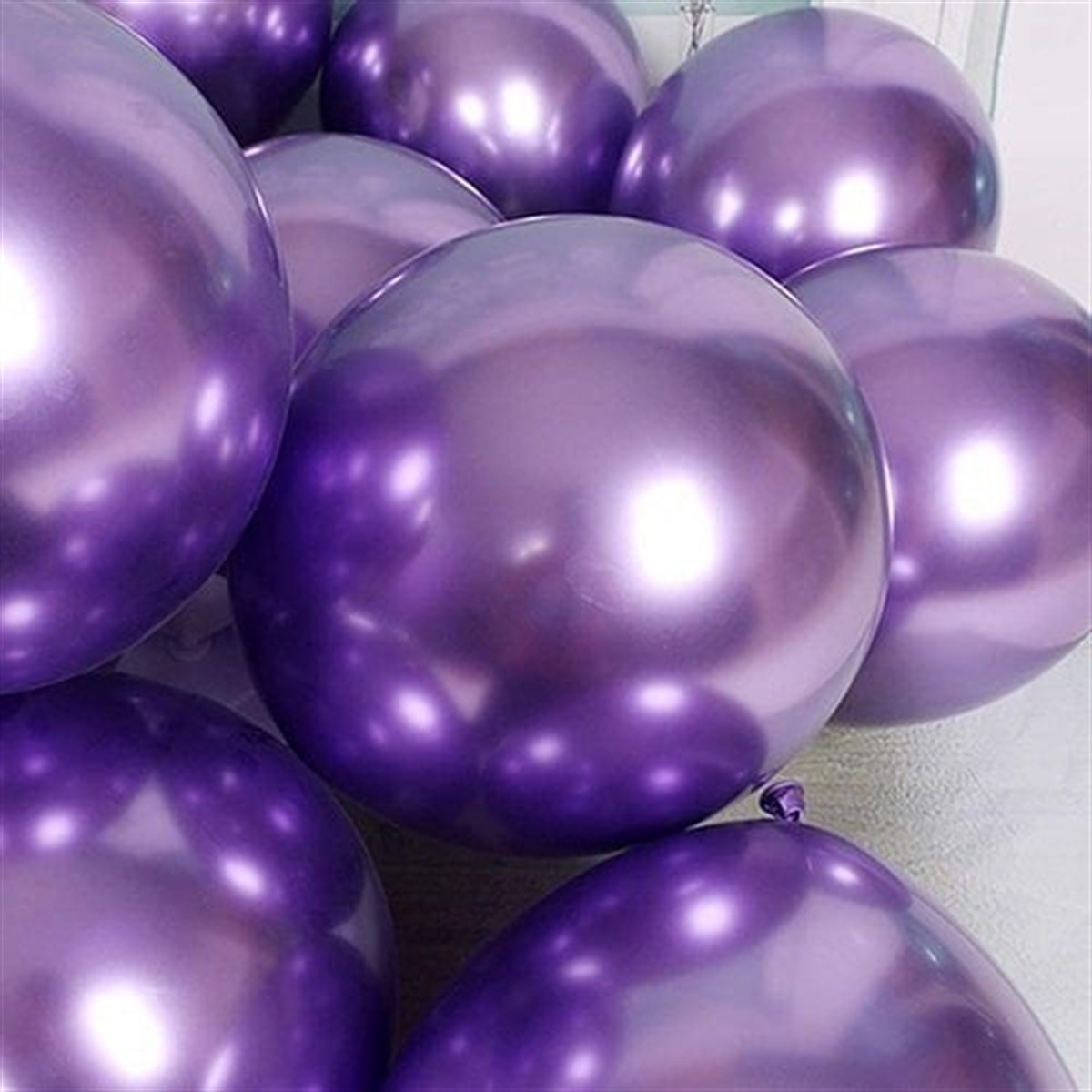 Krom Balon Mor Renk 10 Adet